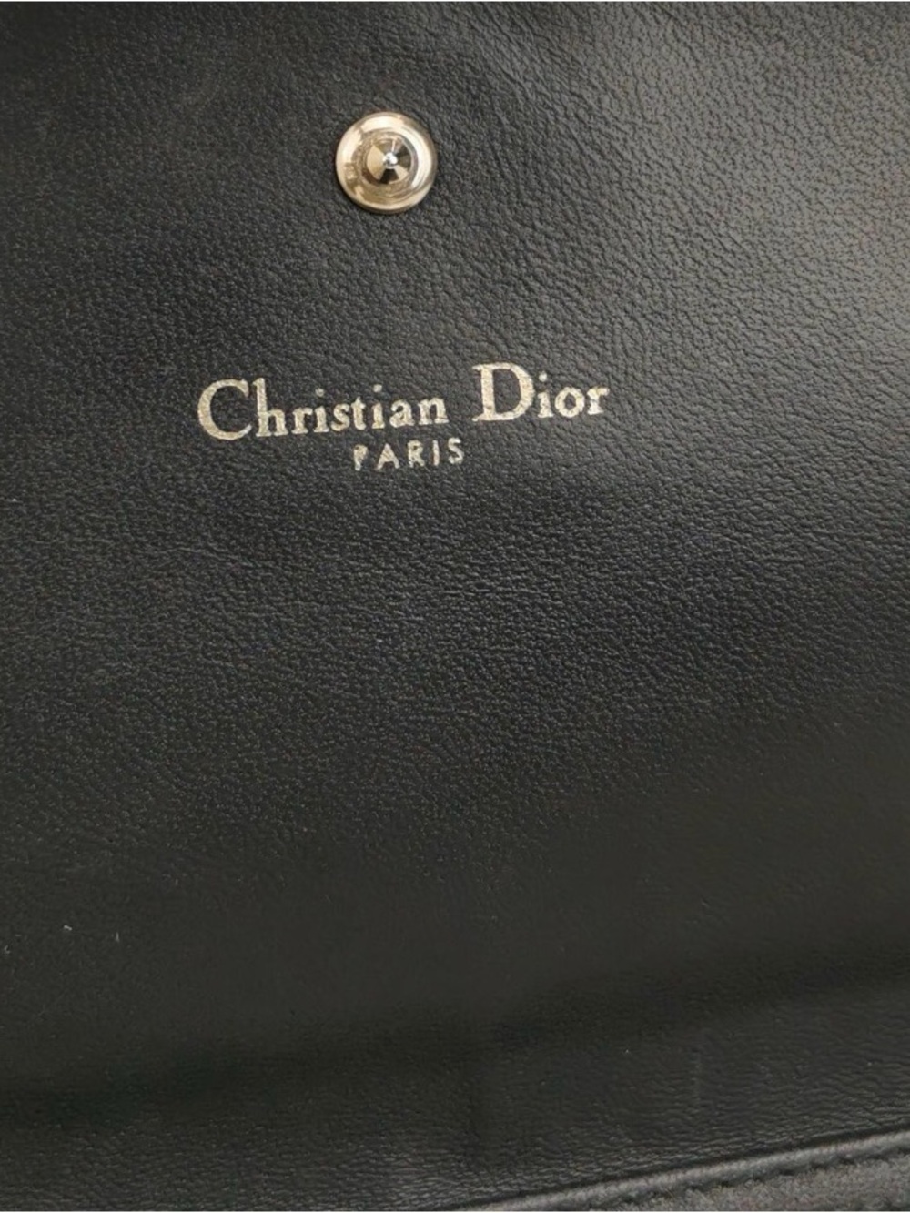 Diorama Black Leather Crossbody with Gold Shield Clasp - Picture 6 of 9